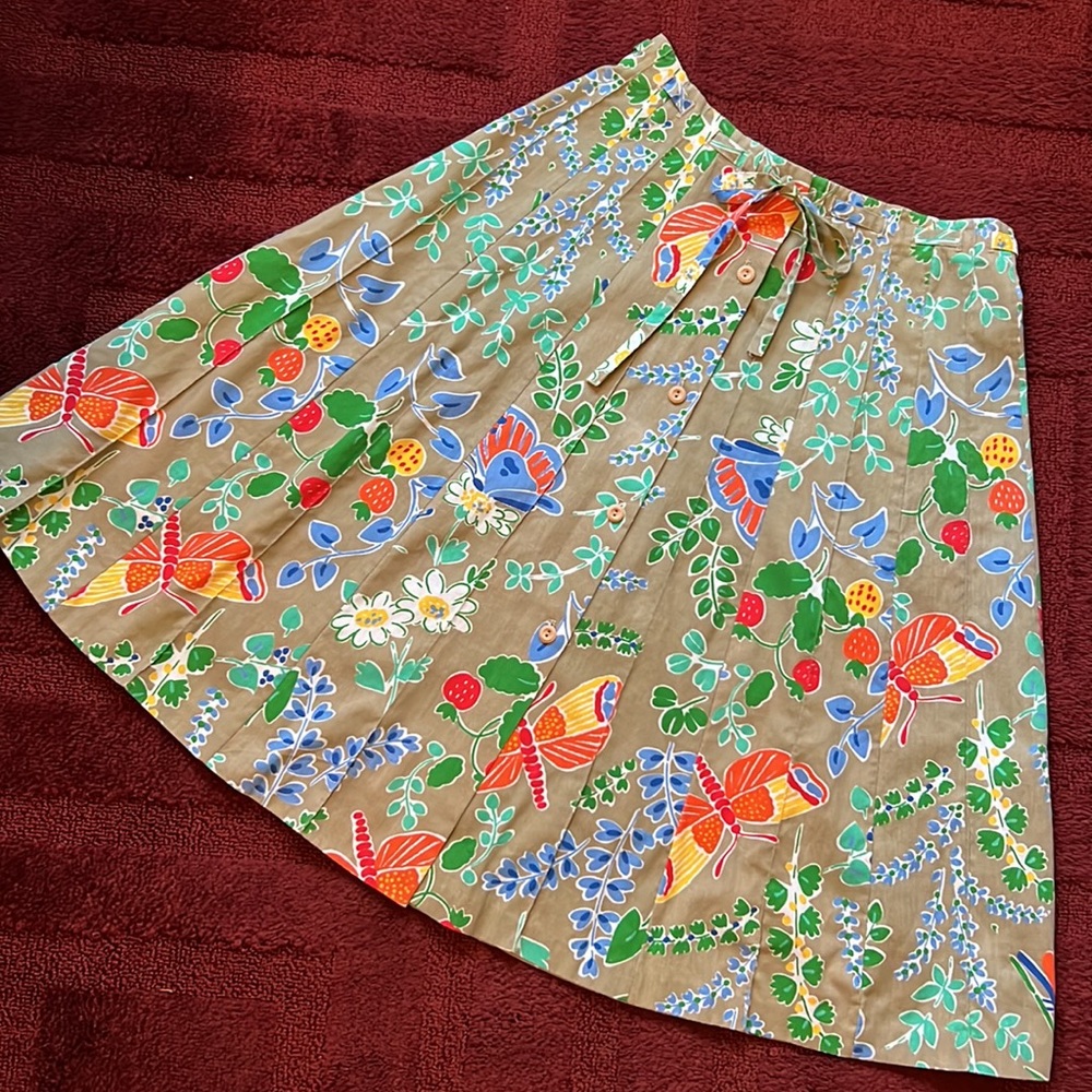 Sanibel Sport Vintage 70’s Floral & Butterfly Skirt